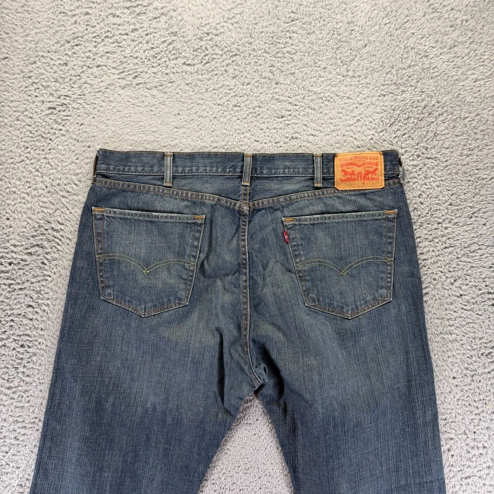 Levi's 505 Jeans Mens 40x30 Blue Cotton Denim Straight Leg Travel Workwear Faded